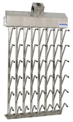 24-Pair Industrial Top Hung Wall Mount Food Grade Stainless Steel Boot Dryer (Dries 48 Boots)